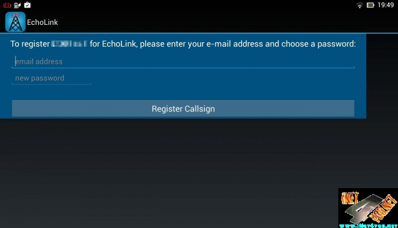 Echolink Registrierung
