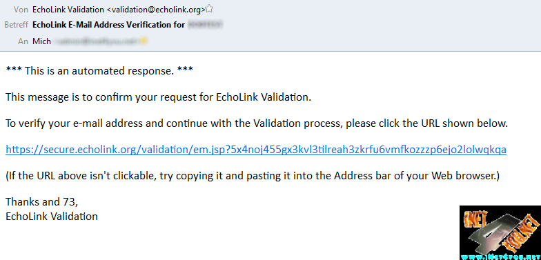 Echolink Registrierung